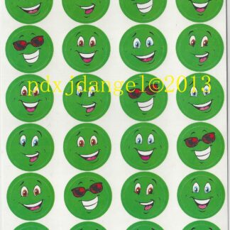 Trend Glossy Sniff Sticker Sheet-Smiley Face (Lime)