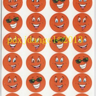 Trend Glossy Sniff Sticker Sheet-Smiley Face (Orange)