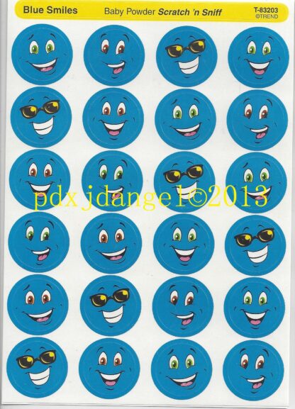 Trend Glossy Sniff Sticker Sheet-Smiley Face (Baby Powder)