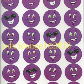 Trend Glossy Sniff Sticker Sheet-Smiley Face (Grape)