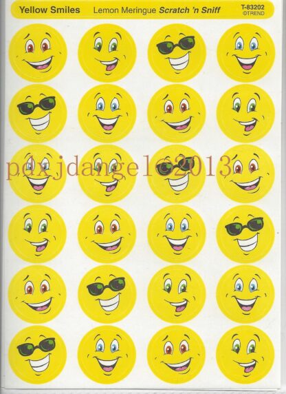 Trend Glossy Sniff Sticker Sheet-Smiley Face (Lemon)