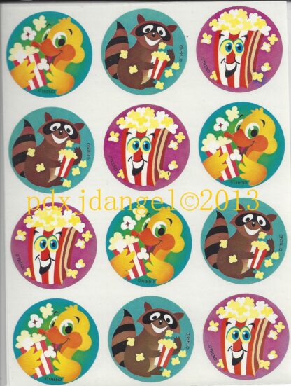 Trend Glossy Sniff Sticker Sheet-90s (Popcorn)