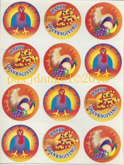 Trend Glossy Sniff Sticker Sheet-90s (Thanksgiving)