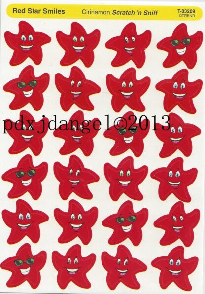 Trend Glossy Sniff Sticker Sheet-Stars (Cinnamon)