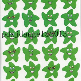 Trend Glossy Sniff Sticker Sheet-Stars (Green Apple)