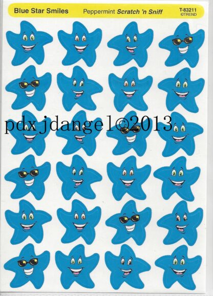 Trend Glossy Sniff Sticker Sheet-Stars (Peppermint)