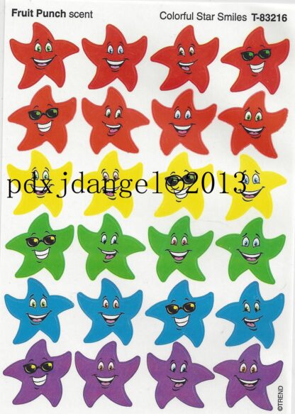 Trend Glossy Sniff Sticker Sheet-Stars (Fruit Punch)