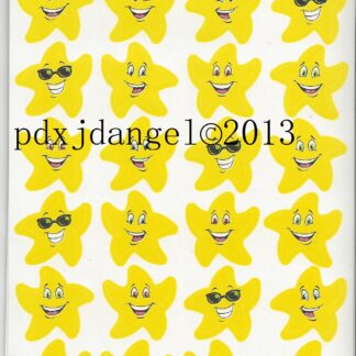 Trend Glossy Sniff Sticker Sheet-Stars (Pineapple)