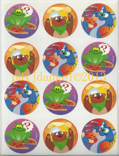 Trend Glossy Sniff Sticker Sheet-90s (Pizza)