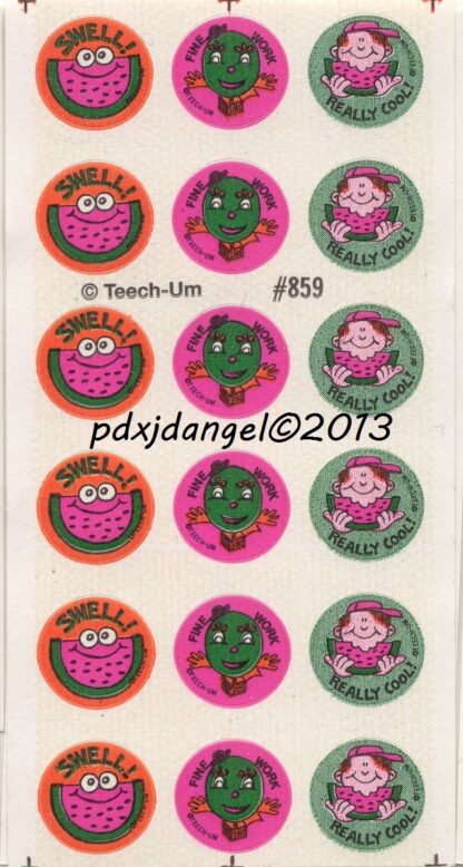 Teech-Um Glossy Sniff Sticker Sheet:  Watermelon