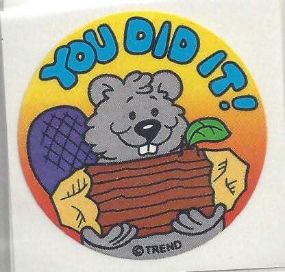 Trend Glossy Sniff Sticker: Wood
