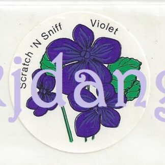 Vintage CTP Sniff Sticker Glossy Sheet: Violet Flowers