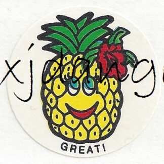 Vintage Matte CTP Sniff Sticker Strip: Pineapple
