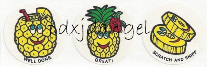 Vintage Matte CTP Sniff Sticker Strip: Pineapple