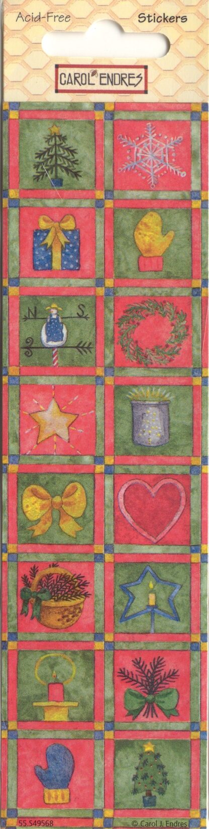 Vintage Stickers, Mint in Package: Christmas Carol Endres