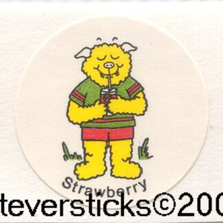 Vintage CTP Matte Sniff Sticker Strip: Creatures Strawberry