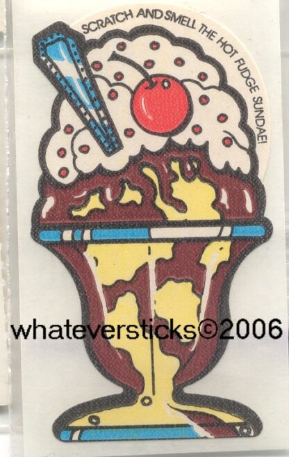 Mello Smello Matte Sniff Sticker-Hot Fudge Sundae, S1