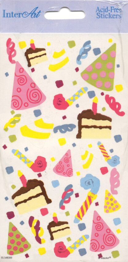 Vintage Stickers, Mint in Package: Birthday InterArt