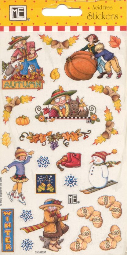 Vintage Stickers, Mint in Package: Fall Winter Mary Engelbreit