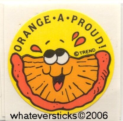 Trend Glossy Sniff Sticker: Orange a Proud