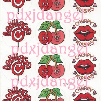Vintage Paper Art Sniff Sticker Sheet-Cherry