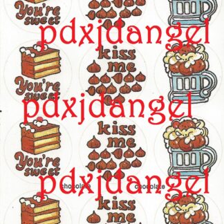 Vintage Paper Art Sniff Sticker Sheet-Chocolate
