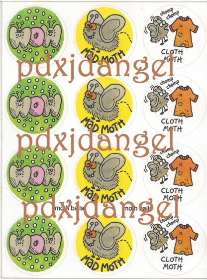 Vintage Paper Art Sniff Sticker Sheet-Moth