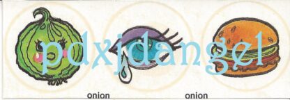 Vintage Paper Art Sniff Sticker Strip-Onion