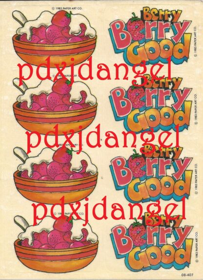 Vintage Paper Art Sniff Sticker Sheet-Berries