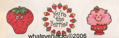 Vintage Paper Art Sniff Sticker Strip-Strawberry