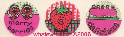 Vintage Eureka Sniff Sticker Strip: Strawberry