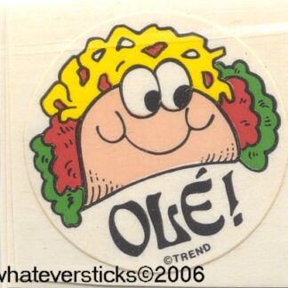 Trend Glossy Sniff Sticker: Taco