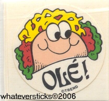 Trend Glossy Sniff Sticker: Taco