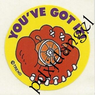Trend Glossy Sniff Sticker: Orange Baseball Glove