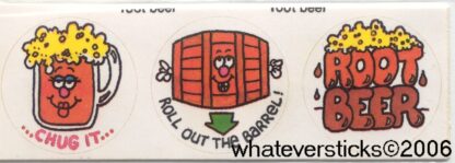 Vintage Paper Art Sniff Sticker Strip-Root Beer