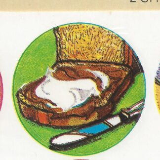 Vintage Dennison Sniff Sticker Strip:  Peanut Butter