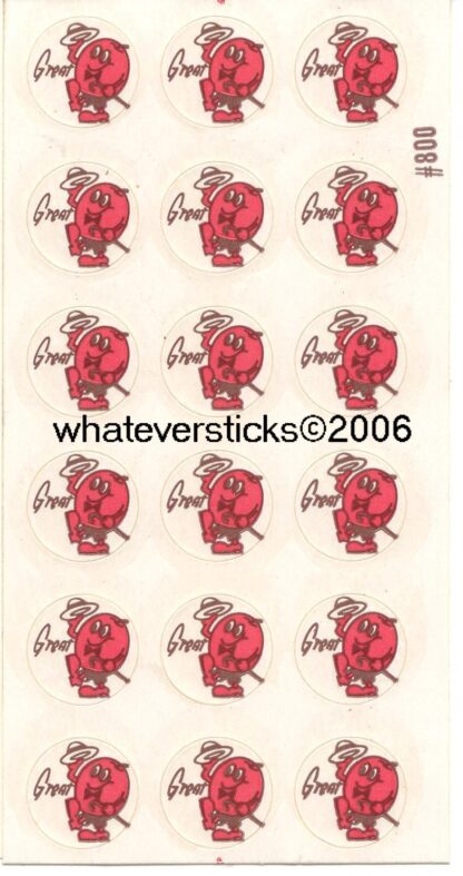 Teech-Um Matte Sniff Sticker Sheet:  Cherry