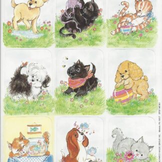 Sticker Sheet: Puppies Kittens