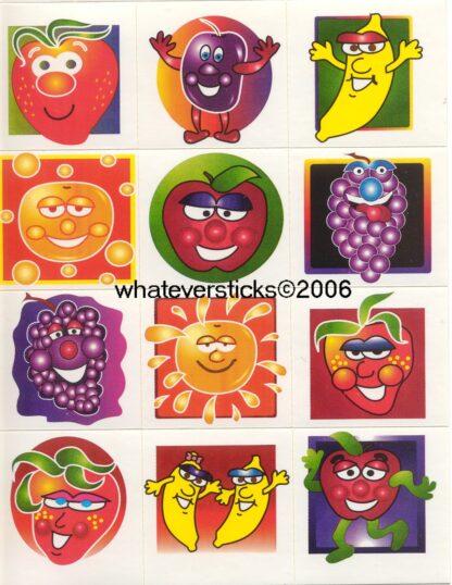 Highlights Sniff Sticker Sheet: Fruit Cartoons