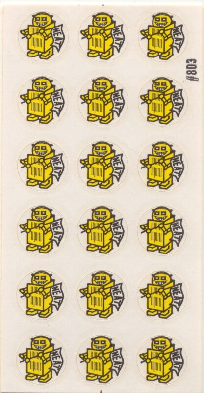 Teech-Um Matte Sniff Sticker Sheet:  Robot