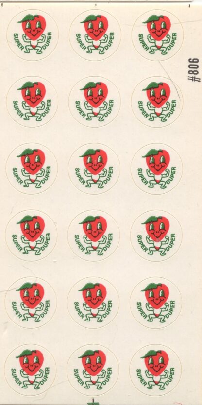 Teech-Um Matte Sniff Sticker Sheet:  Strawberry