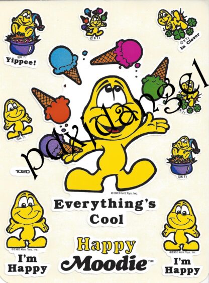 Moodie Sticker Sheet: Happy