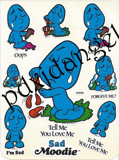 Moodie Sticker Sheet: Sad