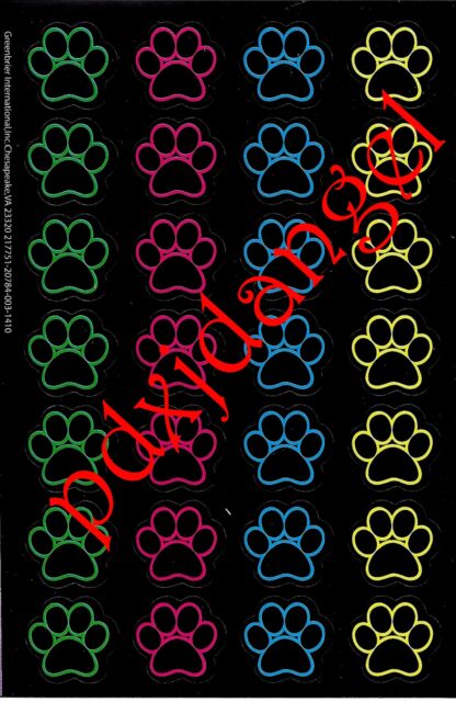 Sticker Sheet: Pawprints