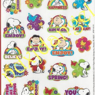 Sticker Sheet: Peanuts Snoopy Flowers