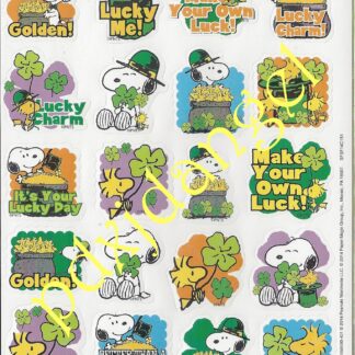 Sticker Sheet: Peanuts Snoopy St. Patricks Day Shamrock