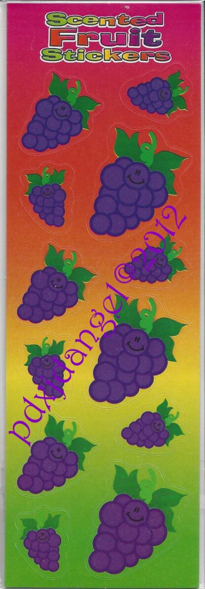Misc. Sniff Sticker Sheet: Fruit Scented (Grape)