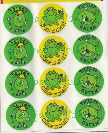 Vintage Eureka Sniff Sticker Sheet: Lime