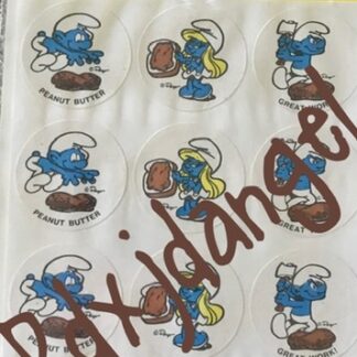 Smurf Matte Sniff Sticker Sheet MIP-Peanut Butter