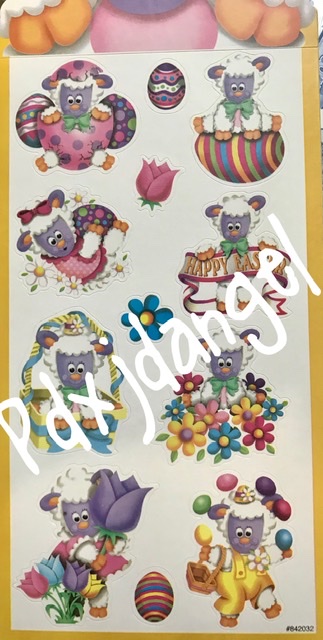 Vintage Mello Smello Sniff Sticker Sheet: Easter 1